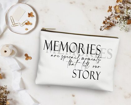 Etui tekst &quot;Memories&quot;