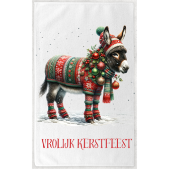 Handdoekje kerst ezel